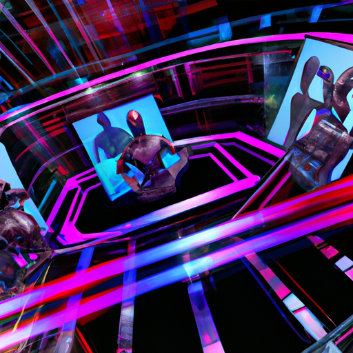 Virtual arena where human rebels clash with AI entities